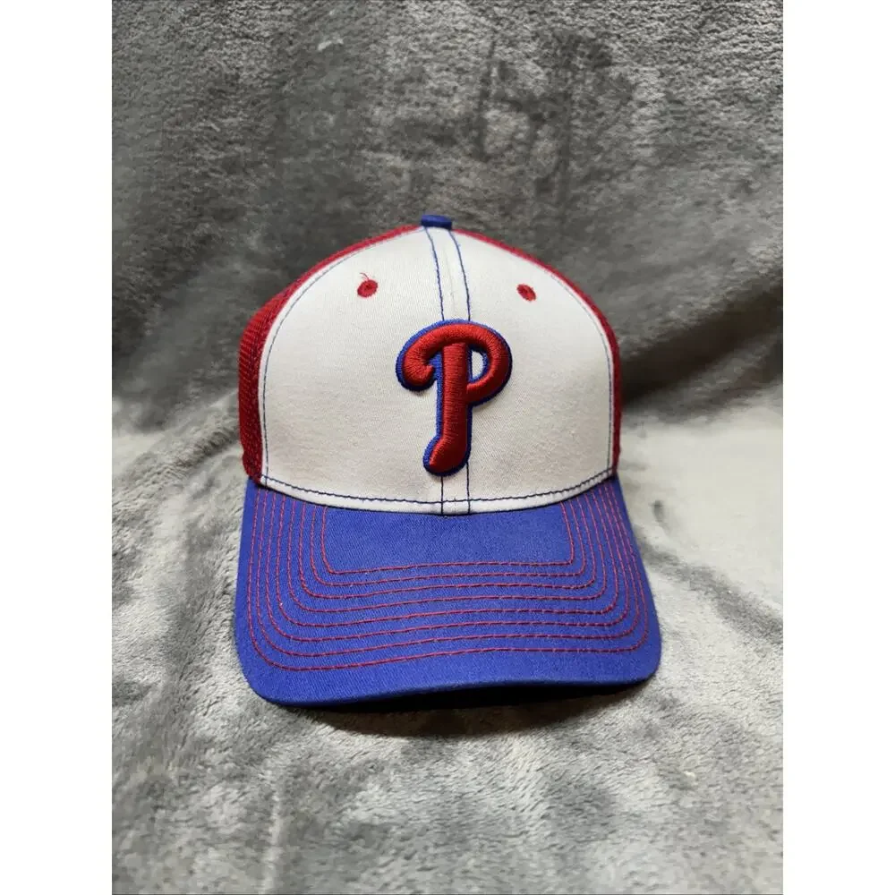 Phillies New Era 39thirty Hat Small/Medium Flex MLB Red‎ White Blue HTF Rare